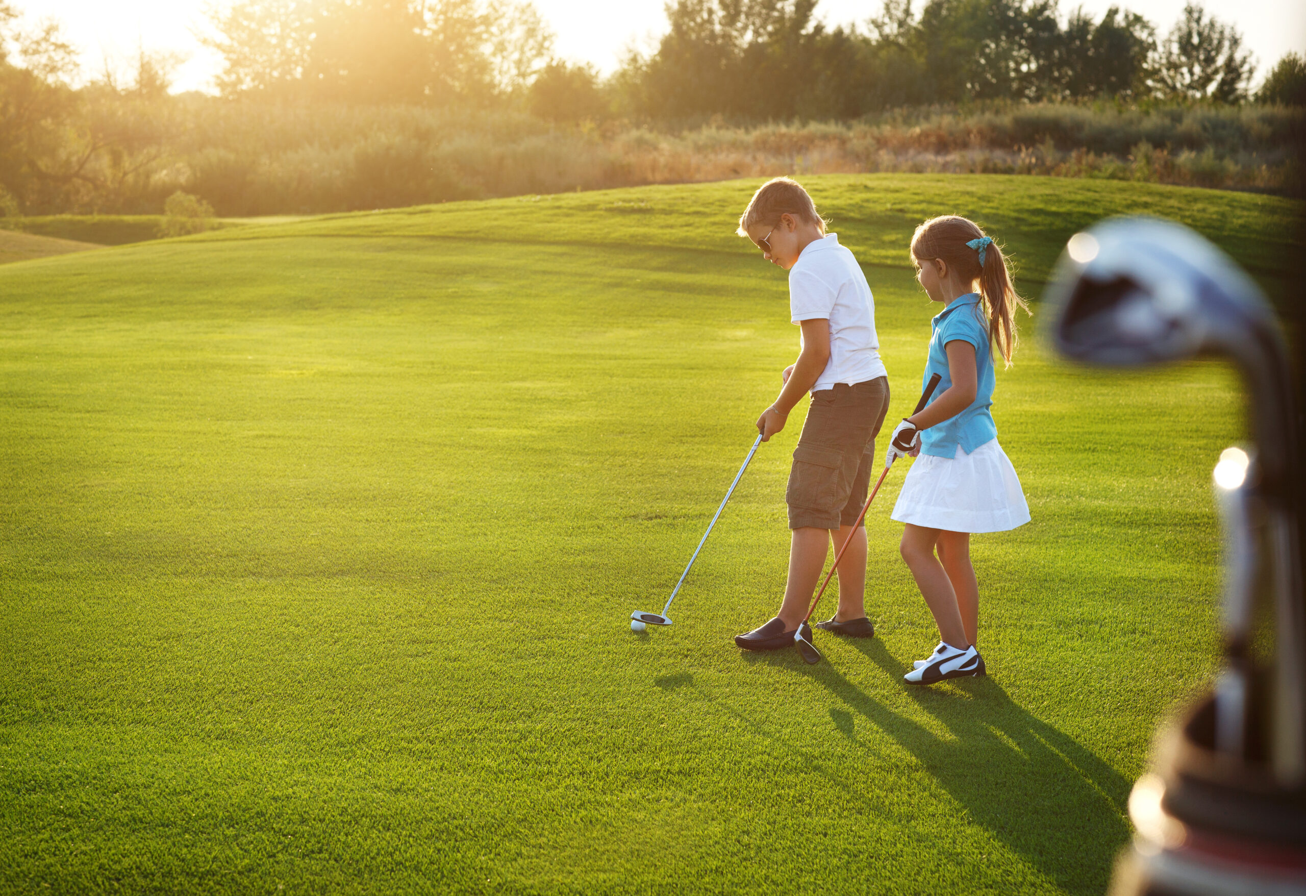 Kids in Petra Playing Golf