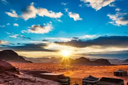 Sunset,In,Wadi,Rum,,Jordan.,Wadi,Rum,Is,Located,About